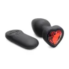 Red Heart Gem Butt Plug with Remote Control – 7.5 cm (3″) — Photo 7