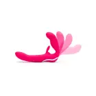 Happy Rabbit vibrējošs bezsiksnu strap-on – rozā — Foto 5
