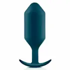 b-Vibe Snug Plug 6 – anālais spraudnis ar atsvaru, silikons – tumši zils – 16 × 5,5 cm — Foto 1
