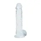 Reālistisks dildo ar sēkliniekiem – 12.7 cm (5″) – Caurspīdīgs Foto 1