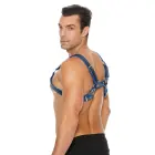 Leather Bulldog Harness with Buckles – Blue – L/XL — Photo 5