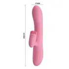 PRETTY LOVE CHRIS USB triušio vibratorius – 20.5 cm (8″) – violetinis — Nuotrauka 6