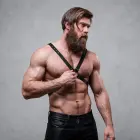Fetish Submissive Attitude Men's Adjustable Chest Harness Vegan Leather – Black – One Size — Photo 6