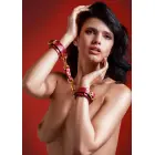 TABOOM Faux Leather Wrist Cuffs – Red — Photo 3