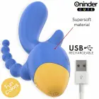 ONINDER CUTE Love 3 Some Triple Vibrator – 13 cm (5.1″) – Blue — Photo 4