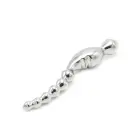 Kõver metallist soontega dildo – 20 cm (8″) — Foto 4