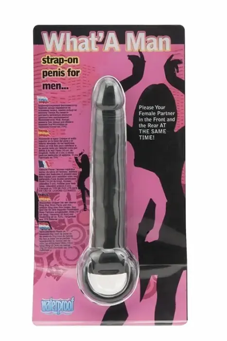 WHATA MAN Dual Silicone Support Ring – penija gredzens – silikons – melns – regulējams