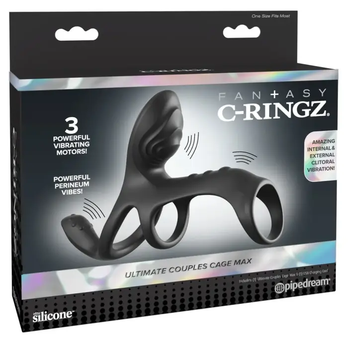 Fantasy C-Ringz Couples Cage Max – Black
