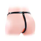 Õõnes vibreeriv strap-on – unisex, realistlik tekstuur, harness komplektis – 16,5 cm — Foto 5