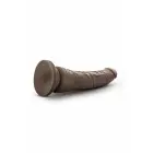 DR. SKIN Basic 8.5 – anatominis PVC dildo su siurbtuku – šokolado – 21,5 cm — Nuotrauka 5