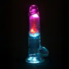 RealRock LED Vibrating Dildo – 18 cm (7″) – Clear — Photo 5