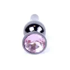 Plug-Jewellery Dark Silver Anal Plug – 9.5 cm (3.7″) – Pink — Photo 1