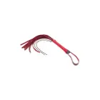 Sportsheets Ex's & Oh's Crystal Flogger – faux leather flogger with crystal strands – red – 60.9 cm — Photo 4