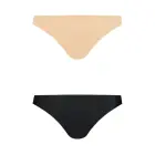 Bye Bra Invisible braziliškos kelnaitės, 2 vnt. – kūno spalvos ir juodos – L — Nuotrauka 6