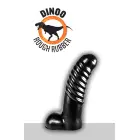 Guanlong rievots dildo – 20 cm (8″) – Caurspīdīgs — Foto 1