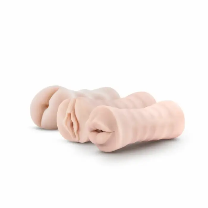 Blush M for Men Soft & Wet 3 daļu pašmitrinošs intīmais komplekts ar vibrāciju
