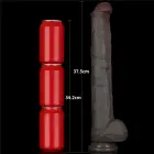 XXL Bendable Dual Layered Silicone Dildo – 36.8 cm (14.5″) – Black — Photo 4