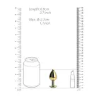 Analinis kištukas su apvaliu brangakmeniu – 6.2 cm (2.4″) x 2.7 cm (1.1″) – Auksinis — Nuotrauka 9