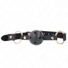 KINK Premium TPE Ball Gag 4 cm – Adjustable Strap – Black — Photo 3
