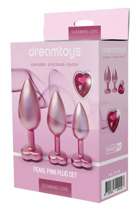 GLEAMING LOVE Matte Pink Plug Set – L – 9.5 cm