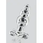 TOYJOY GLASS WORXX caurspīdīgs stikla anālais spraudnis ar tekstūru — Foto 1