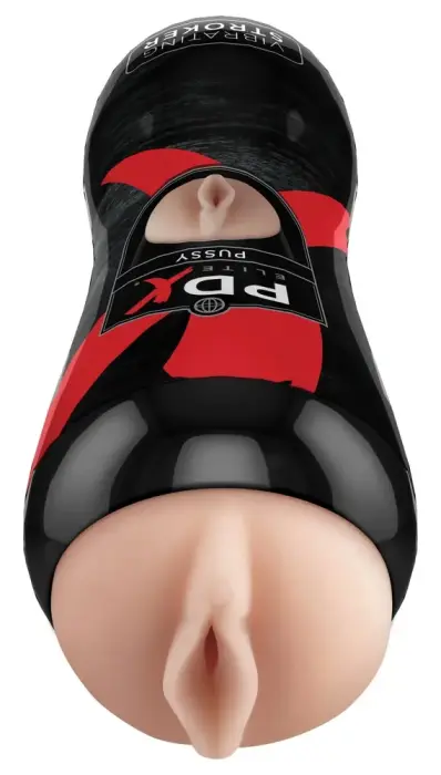 PDX Elite Vibrating Pussy Stroker – Black