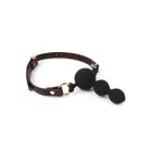 Taboom Cocoaelle – beaded silicone ball gag with woven strap – cocoa — Photo 8