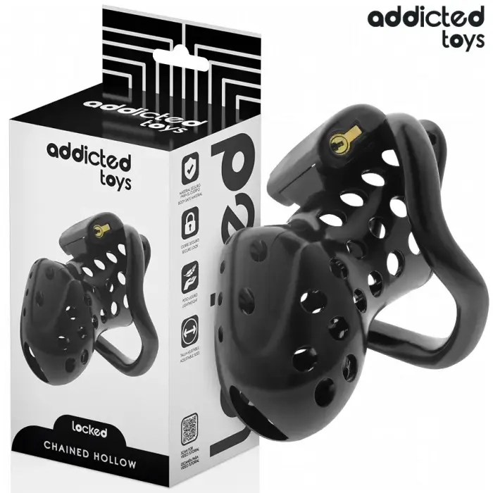 Addicted Toys Locked System клетка целомудрия 10.5 cm (4.1″), регулируемые кольца