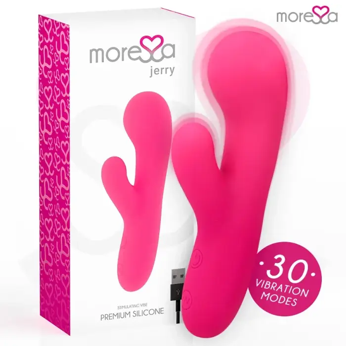 Двойной вибратор Moressa Jerry – 15 см (6″) – розовый
