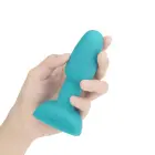 b-Vibe Rimming Petite anālais spraudnis – 12.5 cm – Zils — Foto 7