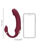Lokāms bezlencu strapon vibrators – 18 cm (7″) – sarkans — Foto 9
