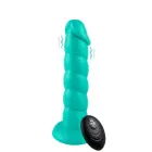 Playhouse Spiral Tease realistic vibrating dong with remote – silicone – S – green — Photo 1