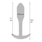 Glodus analinis kištukas L – 12.2 cm (4.8″) – Juodas — Nuotrauka 2