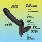 Labionda Double Harness Black – двойная страпон-упряжь – силикон – чёрный – регулируемый – пульт ДУ — Фото 7