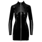 Black Level Vinyl Mini Dress with High Neck and Zip – 2XL — Photo 6