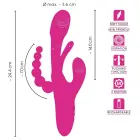 Sweet Smile Triple Vibe Vibrator with Flicking Tongue – 24.4 cm (9.6″) – Pink — Photo 14