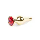 Plug-Jewellery Gold Anal Plug – 9.5 cm (3.7″) – Red — Photo 7