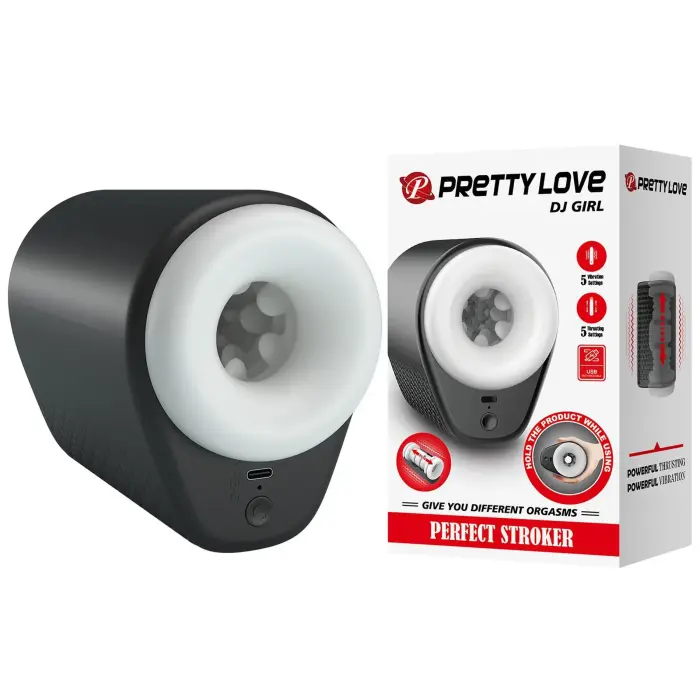 PRETTY LOVE – Мастурбатор Dj Girl – 5 функций вибрации, 5 режимов поступательного движения