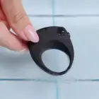 Vivid Silicone Intimate Ring with Removable Bullet Vibrator – Black — Photo 6