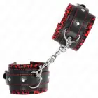 KINK фиксаторы для запястий с меховой подкладкой – красно-чёрные – 17-29 см x 6 см — Фото 2