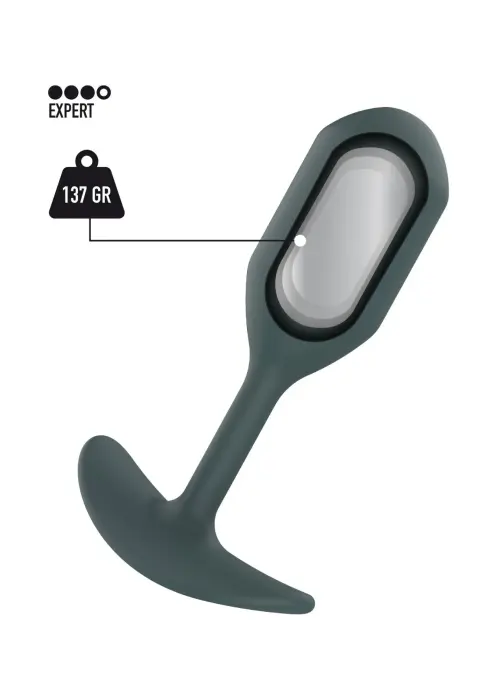 ToyJoy Buttocks The Athlete anālais spraudnis ar svaru – 12 cm (4.7″) – Pelēks