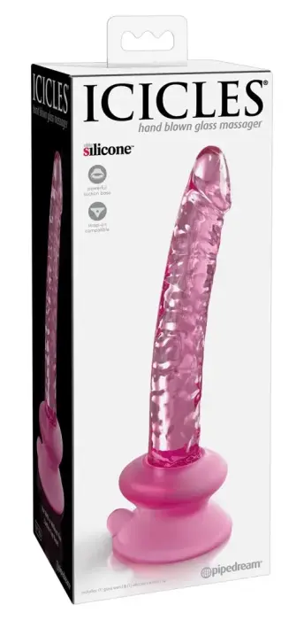 Pipedream Icicles No. 86 stikla dildo – 17 cm (6.7″) – caurspīdīgs