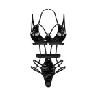 Keira Lise Body with Straps and Wet Look – Black – S/M — Photo 3