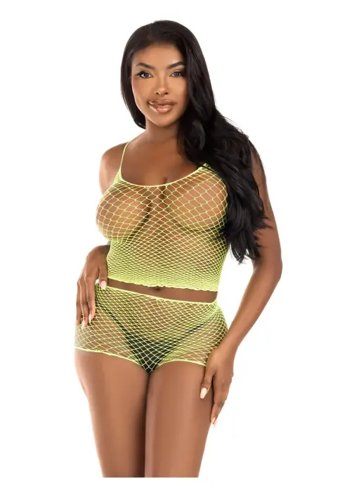 Twist Net Tank Top and Boyshorts