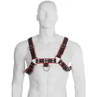 Santiago Leather Chain Harness III – Black/Red – S-XL — Photo 2