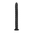 Pole of Power - Teksturēts anālais spraudnis ar piesūcekni – 56.5 cm (22.2″) – Melns — Foto 7