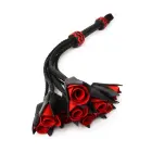 Genuine Leather Roses Whip – Black — Photo 2