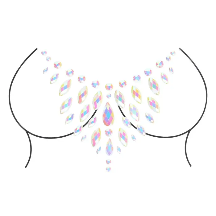 Ķermeņa rotaslietu uzlīmes – krūšu daļai – spīd tumsā Foto 2