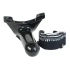 Perfect Fit Armour Knight XL – dobs strap-on pagarinājums ar jostu – melns – S/M — Foto 1