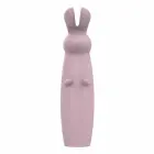NUDE Hazel Rabbit Massager – silikona divkāršu roku vibrators – 10 režīmi – ūdensizturīgs – 14,3 cm — Foto 5